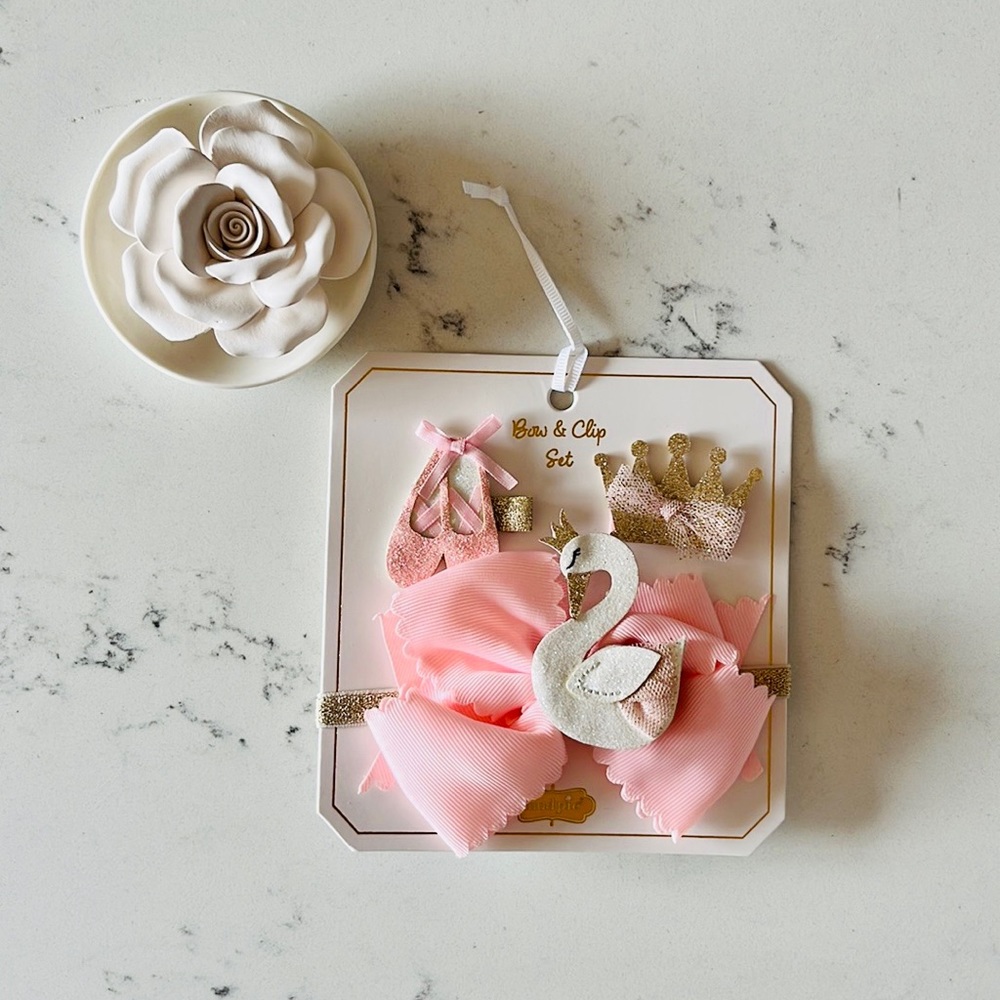 💝HP 09/28 💝Mud Pie Ballerina Swan hair accessory - Picture 3 of 10